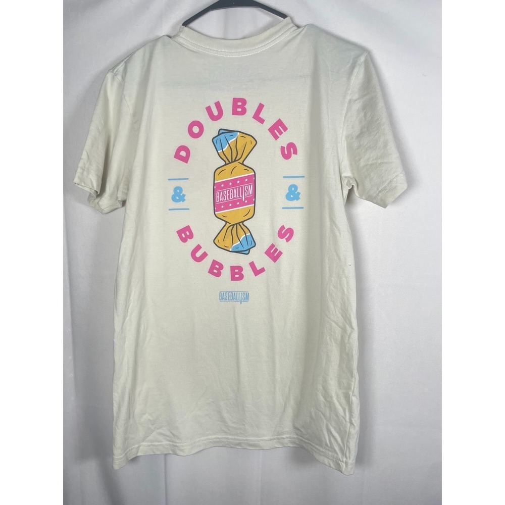 Baseballism Doubles & Bubbles Bubblegum Men's T Shirt Size Medium